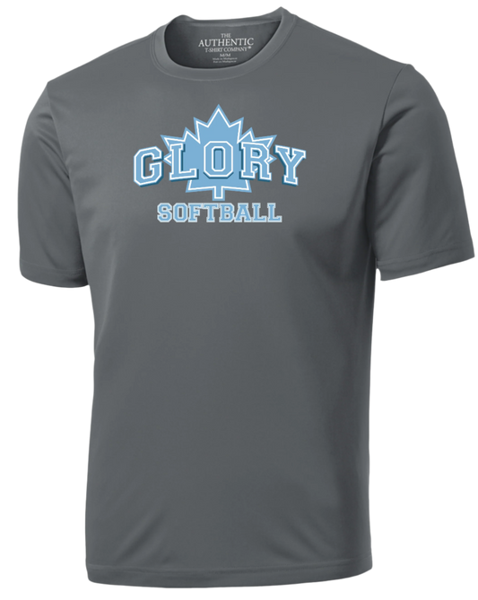 Glory Softball Unisex and Youth Short Sleeve Coal Grey DriFit Tshirt