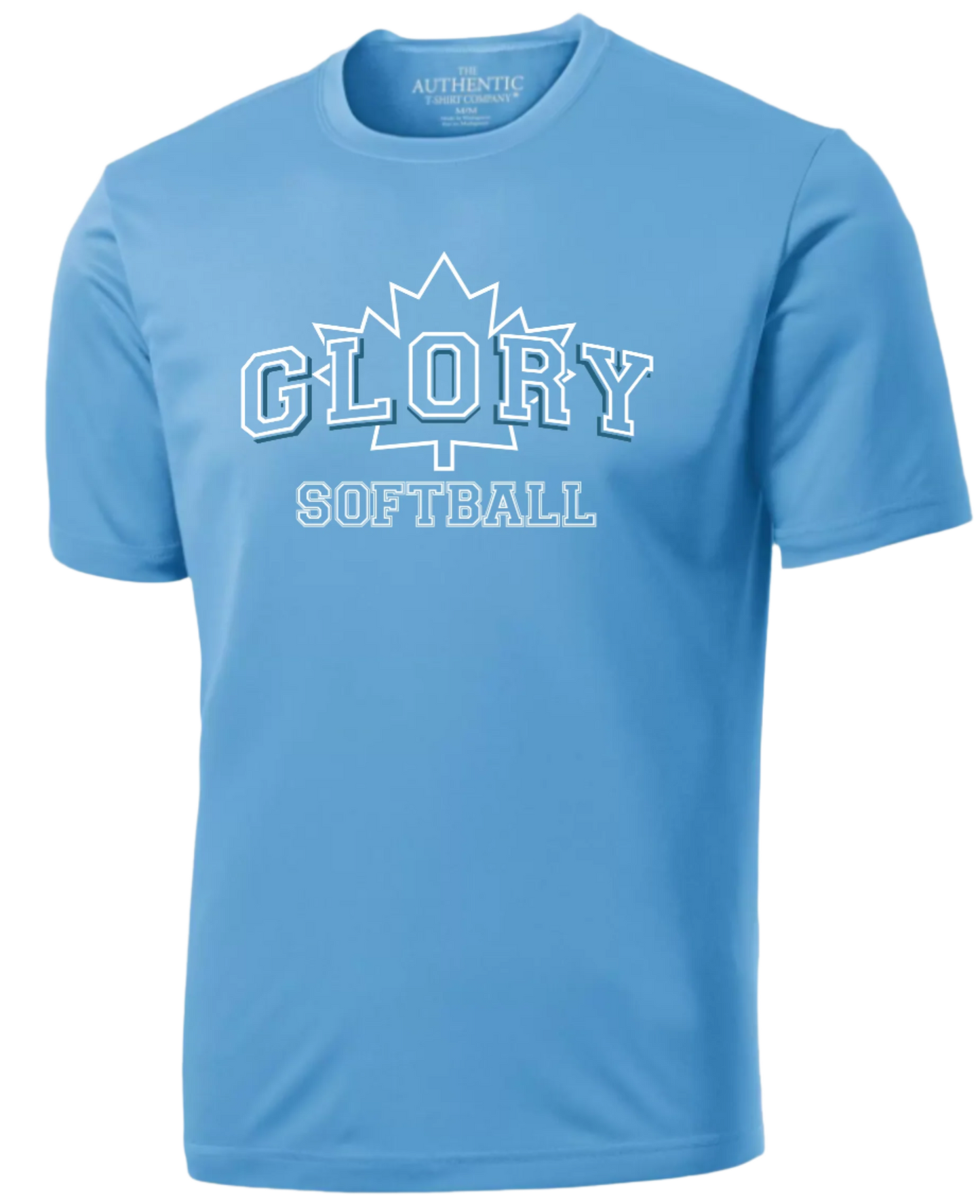 Glory Softball Unisex and Youth Short Sleeve DriFit Light Blue PRACTICE Tshirt