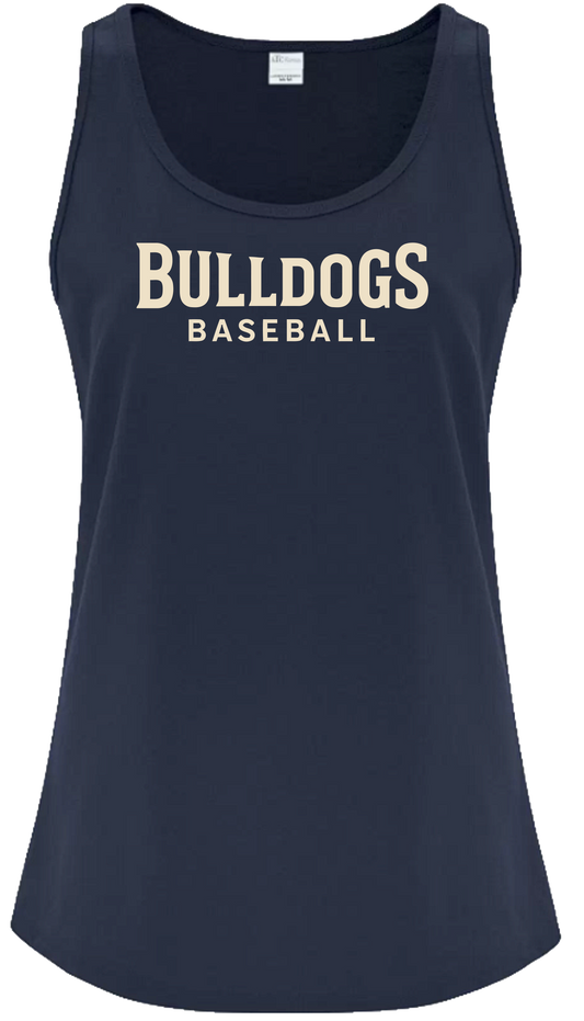 Victoria Bulldogs Baseball Ladies Navy Tank Top