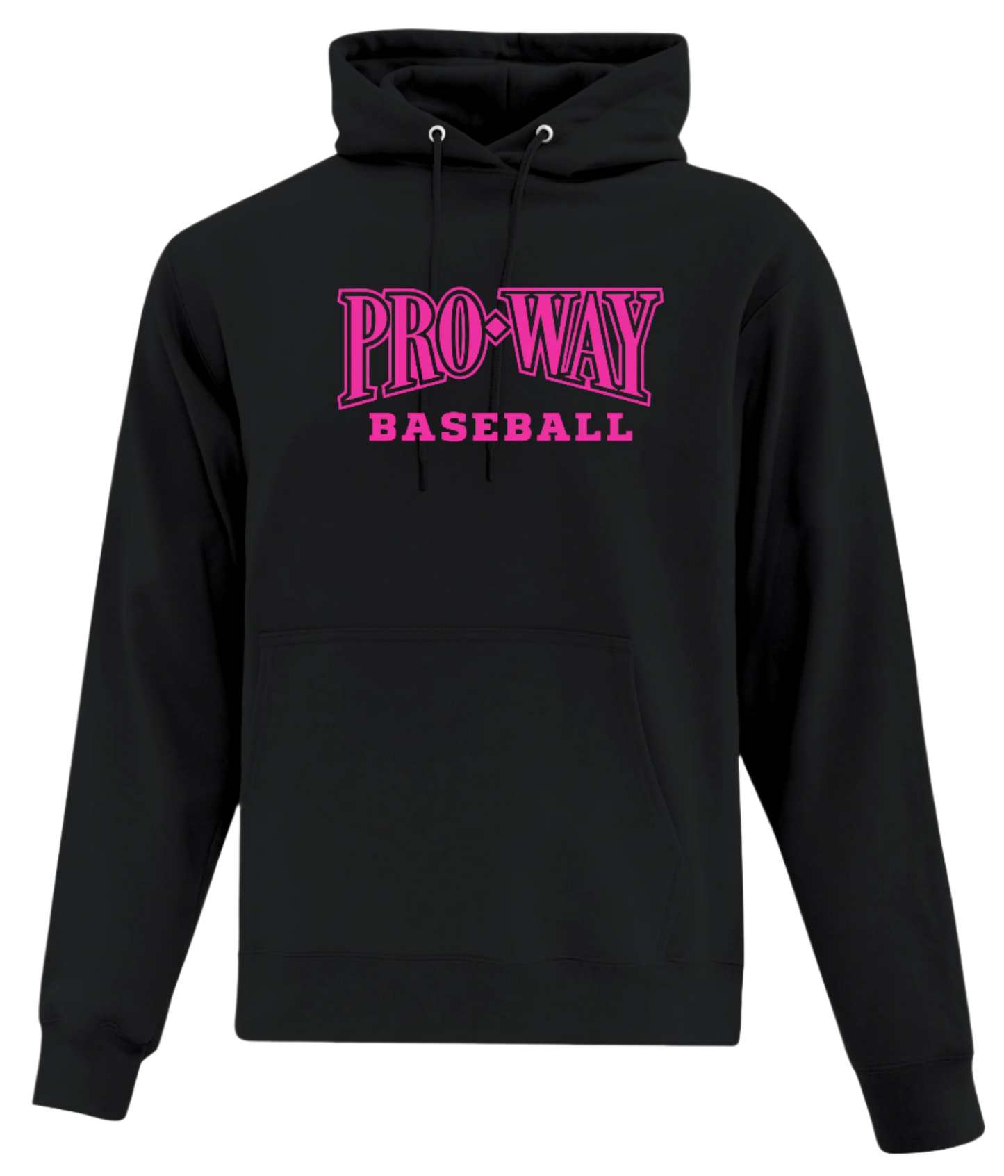 NEON PINK Pro Way Baseball Unisex and Youth Cotton Pullover Hoodie