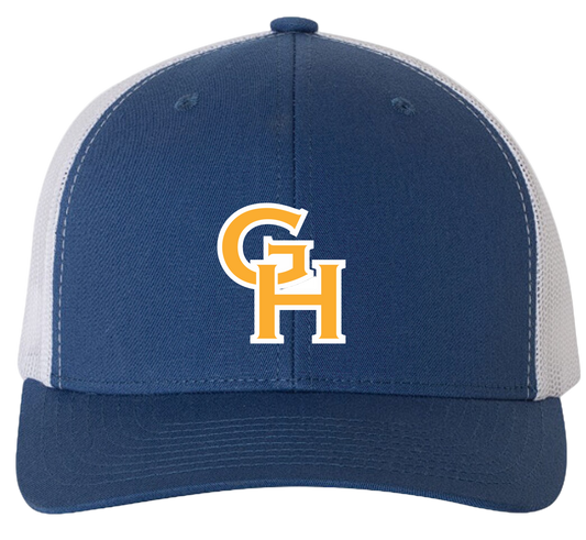 Gordon Head Baseball Royal Blue and White Trucker Hat