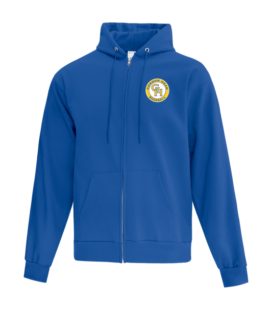 Gordon Head Baseball Royal Blue Unisex and Youth Full Zip Cotton Hoodies