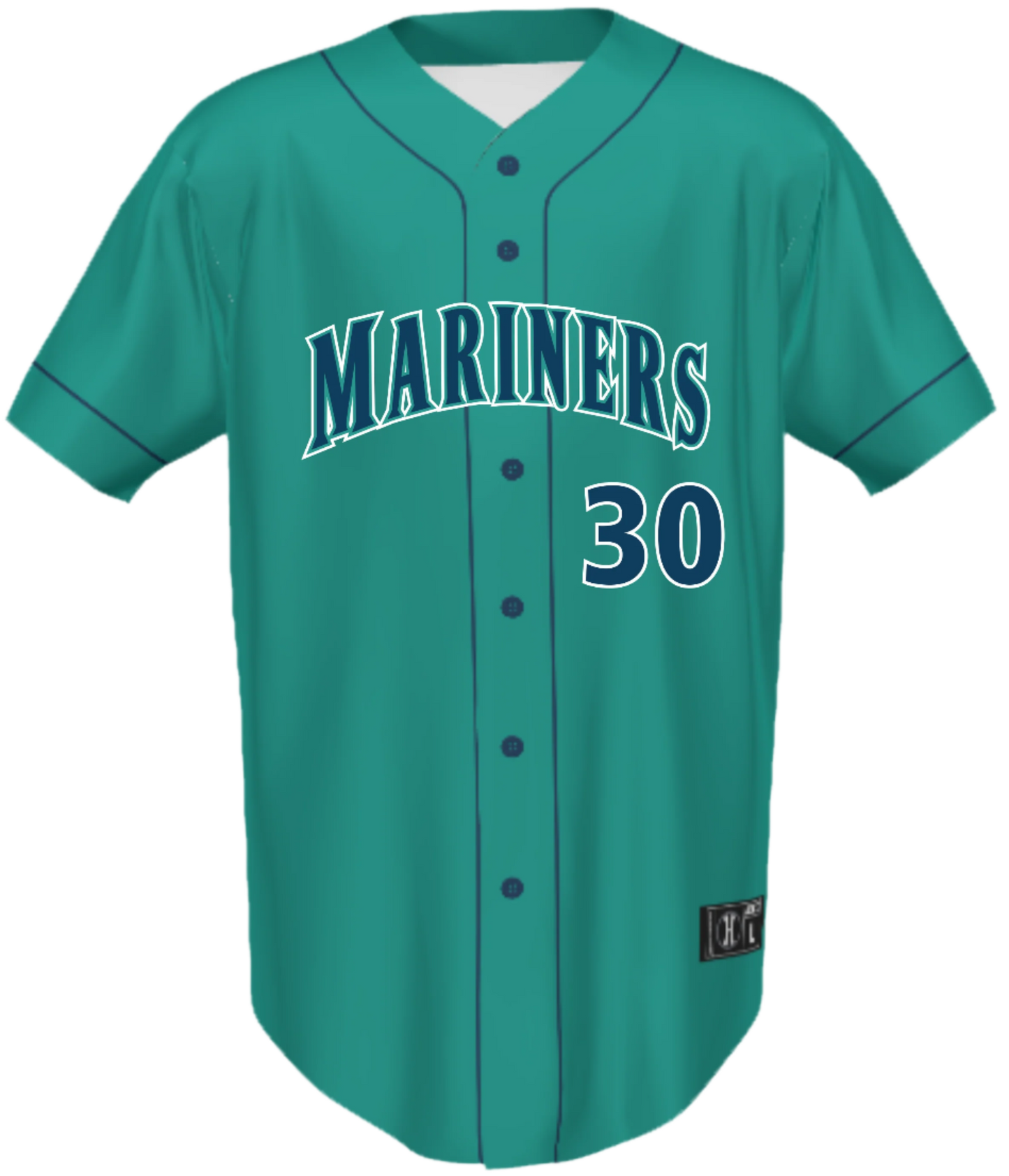 Custom Full Button Holloway Teal Jerseys for Victoria Mariners Baseball Club