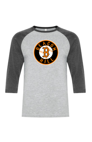 Beacon Hill Unisex and Youth 3/4 Sleeve Baseball Tshirt