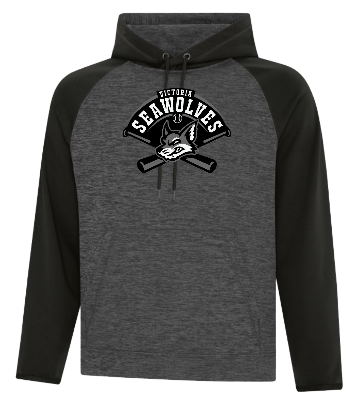 Victoria Seawolves Baseball Unisex and Youth Two Tone DriFit PullOver Hoodie