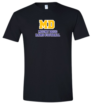 Mount Doug Rams Football Unisex Softstyle Cotton Tshirt