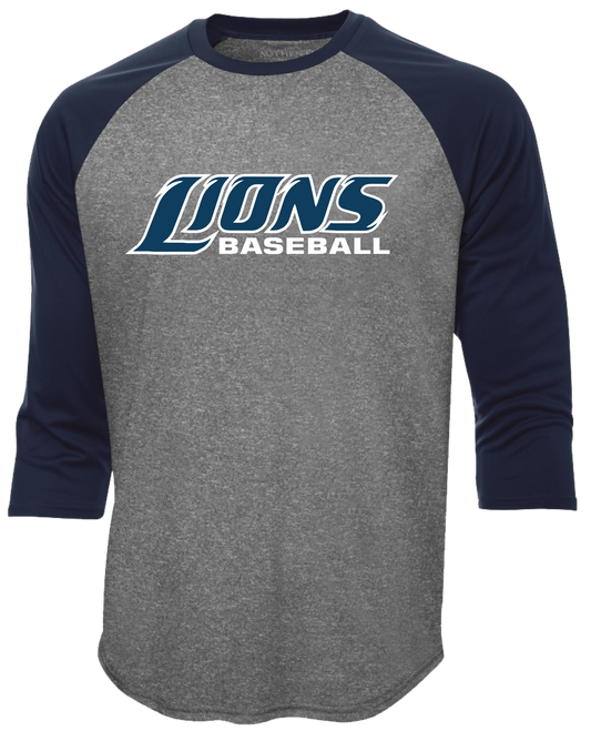 Lions Baseball 3/4 Sleeve Baseball Tshirt