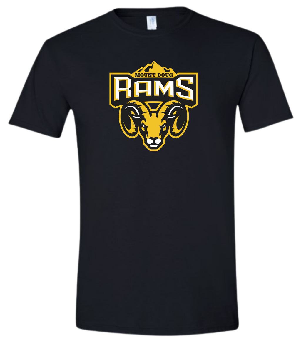 Mount Doug Rams Football Unisex Softstyle Cotton Tshirt